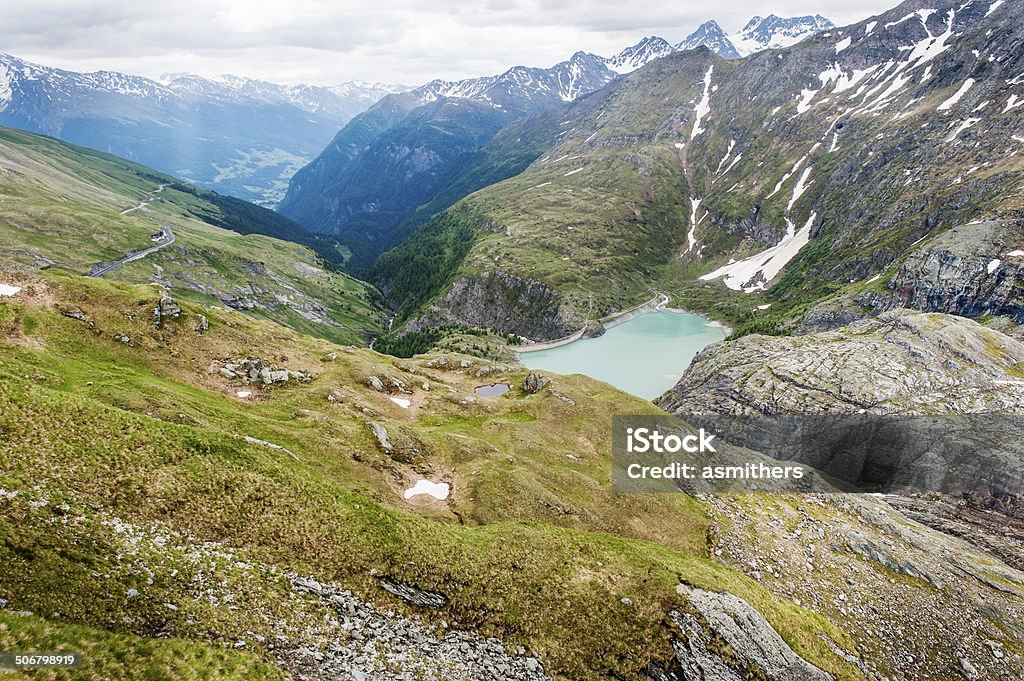 Widok na góry i Grossglockener Glacier Pasterze - Zbiór zdjęć royalty-free (Alpy)