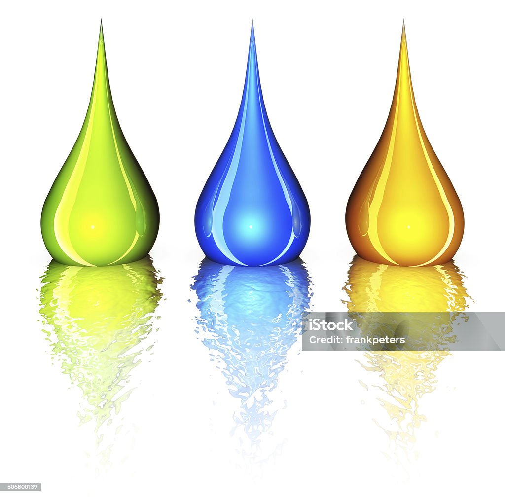 color drops high resolution 3d rendering of a color concept Art Stock Photo