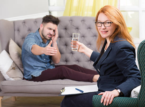 istock Handsome man at the psychotherapist 506800302