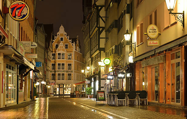 istock Hannover night street after rain 506816520
