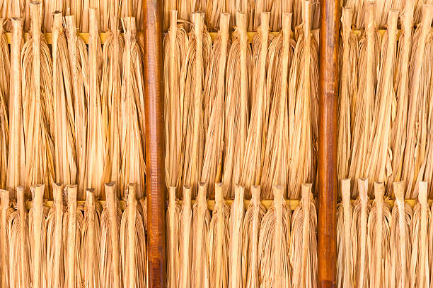 istock Tiki Hut Thatched Roof Construction 506817348
