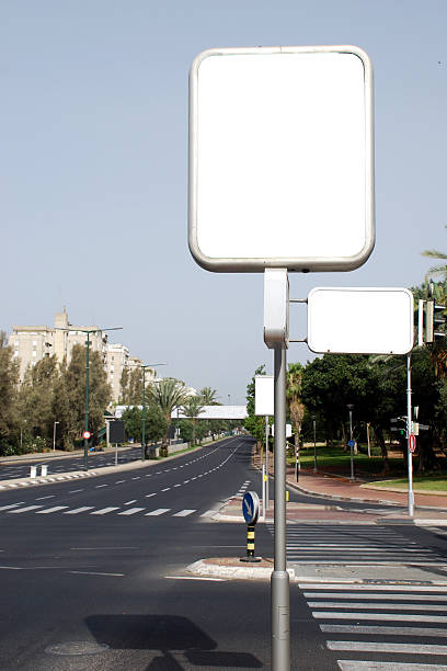 istock Blank street sign 506817514