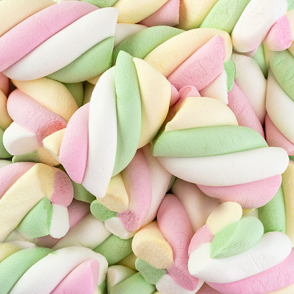 Colorful marshmallows candy for background uses