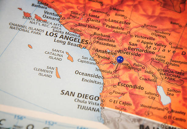 istock Temecula California Travel Road Map Macro 506822158