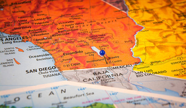 istock El Centro California Travel Road Map Macro 506822318