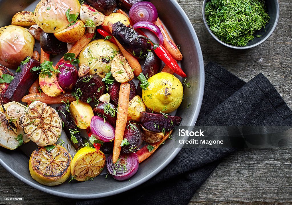 fruits et légumes rôtis - Photo de Légume libre de droits