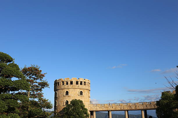Matsuyama, JPN - November 15, 2015: Perspectives from Matsuyama comprehensive park