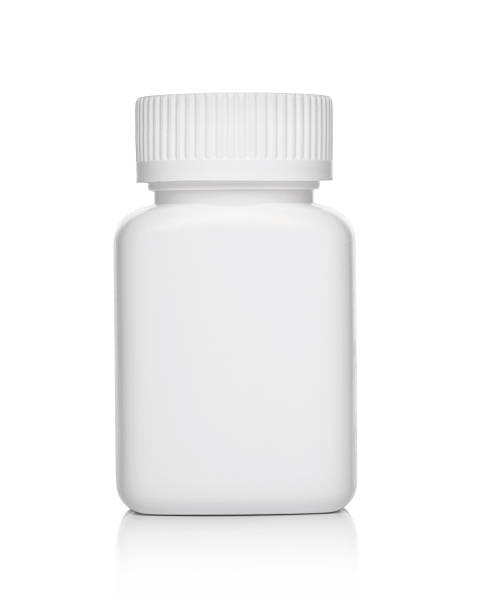 istock White plastic medical container for pills isolated 506824926