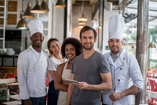 istock Staff meeting at a restaurant 506826870