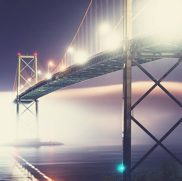istock Bridge Over Foggy Harbour 506828848