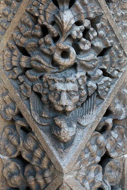 Architectual detail featuring a lion's head