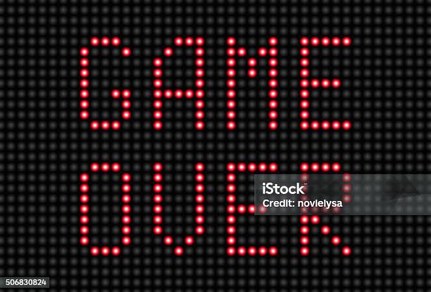 Game Over Message Stock Illustration - Download Image Now - Computer Language, LED Light, Neon Colored