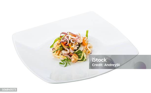 Asiático Salada De Frutos Do Mar - Fotografias de stock e mais imagens de Alface - Alface, Almoço, Cebola
