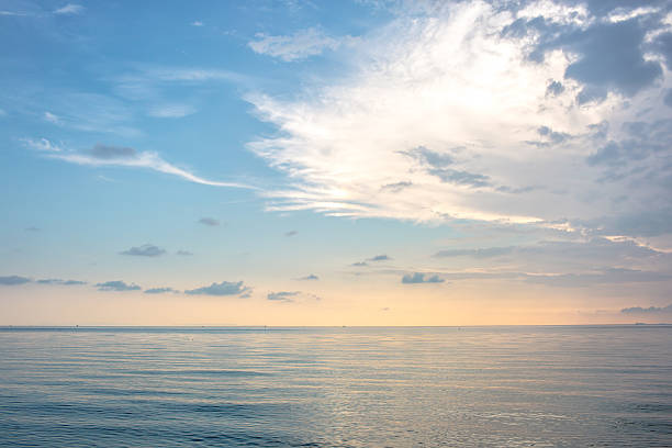 istock Seascape and sky at twilight time. 506843499