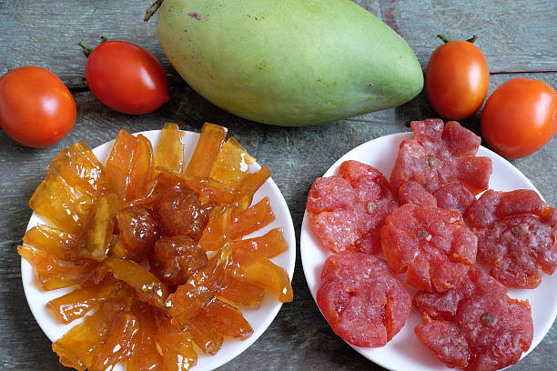 wietnamski żywności, mango dżem, wietnam święto tet - lunar new year zdjęcia i obrazy z banku zdjęć