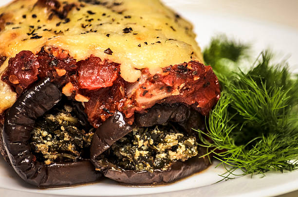 Eggplant Spinach Rolls