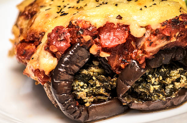 Eggplant Spinach Rolls