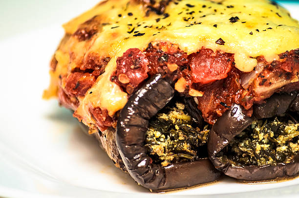 Eggplant Spinach Rolls