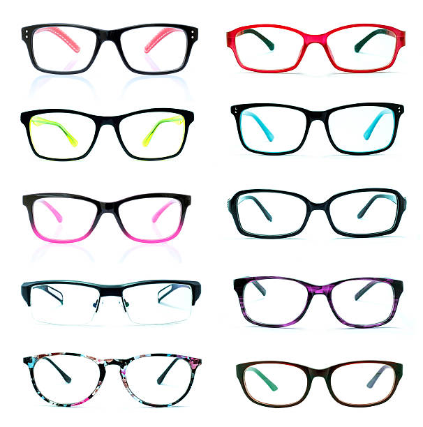 istock Group of Beautiful glasses isolated on white 506846227