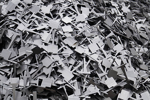 bunch of sheet metal plates stock photo