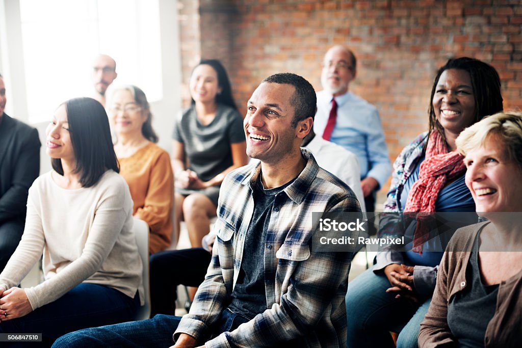 Corporate Seminar Conference Team Collaboration Concept Audience Stock Photo