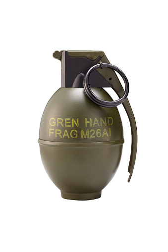 isolated hand grenade