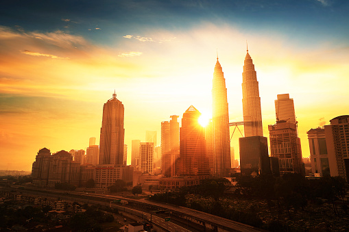 Kuala Lumper skyline at twilight