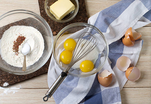 istock Before preparing the cookies: sugar, eggs, butter and flour 506851108