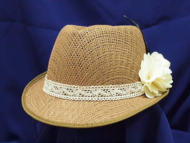 istock Hand-made hat weave decorated with flowers 506852292