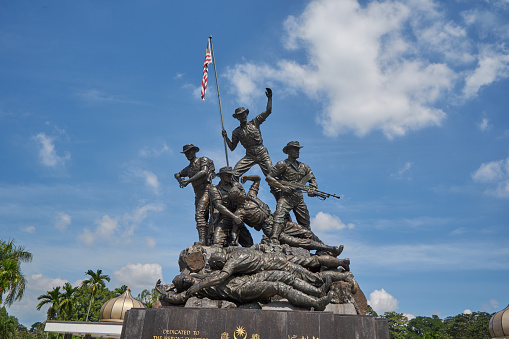 Kuala Lumpur, Malaysia - December 25, 2015: Malaysia National Monument on Dec 25, 2015 in Malaysia. It is a monument to commemorate for those who died during World War II and the Malayan Emergency.