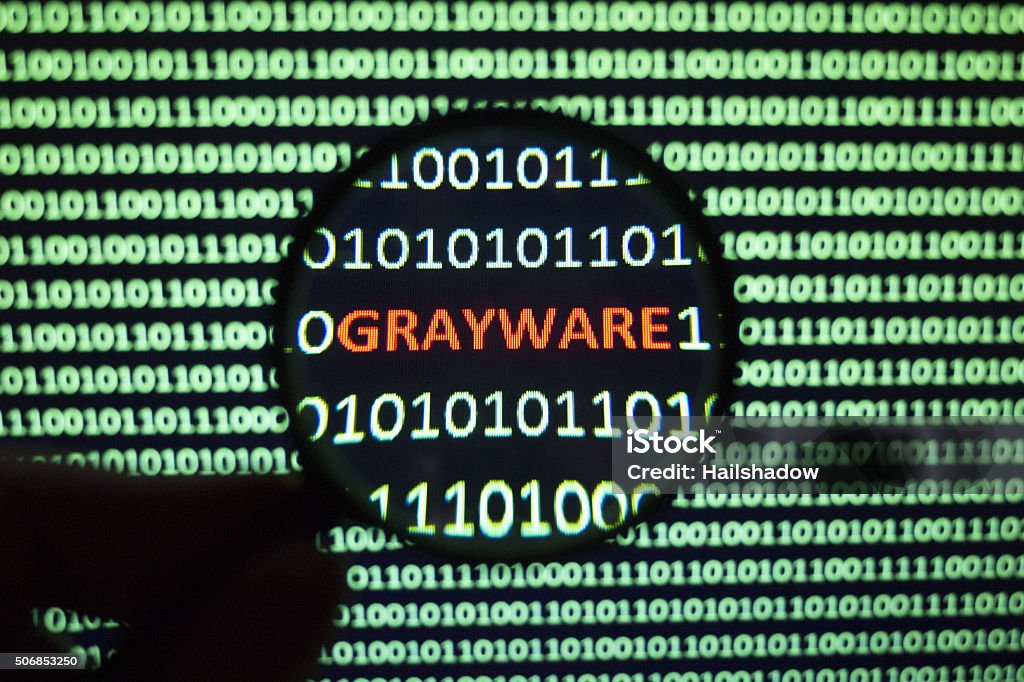 Grey Area Software Greyware refers to a malicious software or code that is considered to fall in the "grey area" between normal software and a virus. Greyware is a term for which all other malicious or annoying software such as adware, spyware, trackware, and other malicious code and malicious shareware fall under. Alertness Stock Photo
