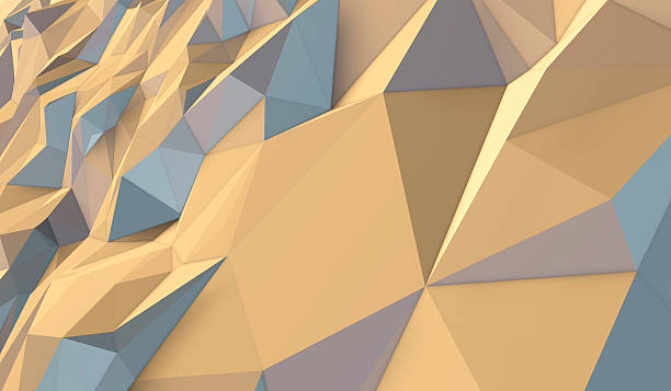 istock Yellow background of triangles 506853328