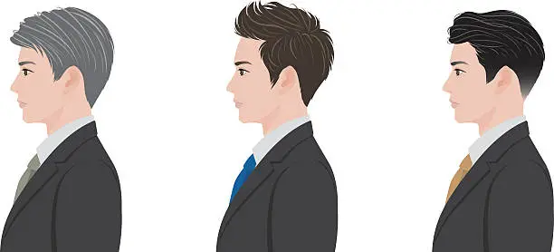 Vector illustration of Hairstyle / Businessman