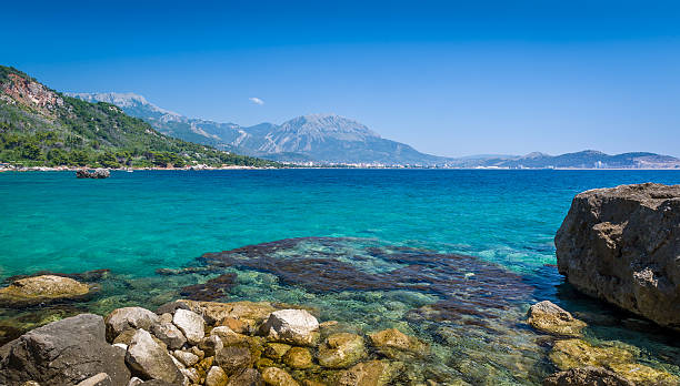 adriatic summer day sea landscape - bar 個照片及圖片檔