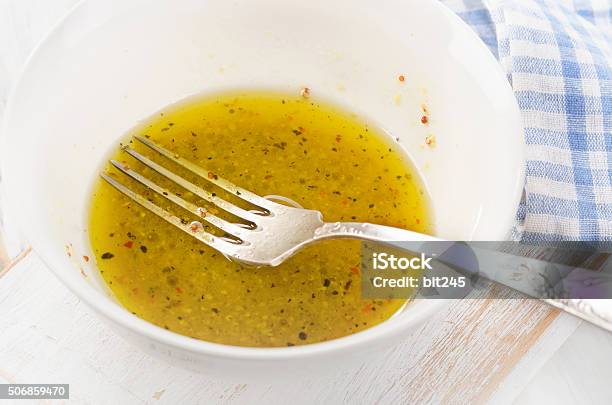 Salad Dressing Selective Focus Stock Photo - Download Image Now - Condiment, Cooking, Cooking Oil