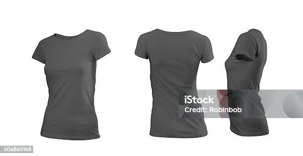 to invent Redundant core Dark Grey Womans Tshirt With Short Sleeves Stock Photo - Download Image Now  - T-Shirt, Women, Short Sleeved - iStock