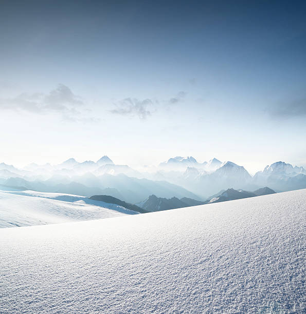 Mountain landscape High mountain range in morning time. Beautiful natural landscape top of ski mountain stock pictures, royalty-free photos & images