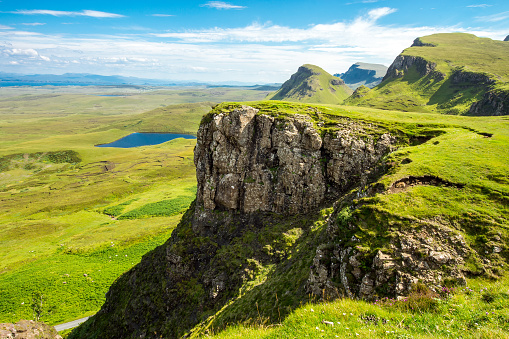Green landscape on the Isle of Skye, Scotland