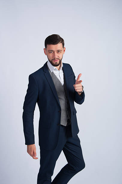 istock The young businessman in a blue jacket 506872320
