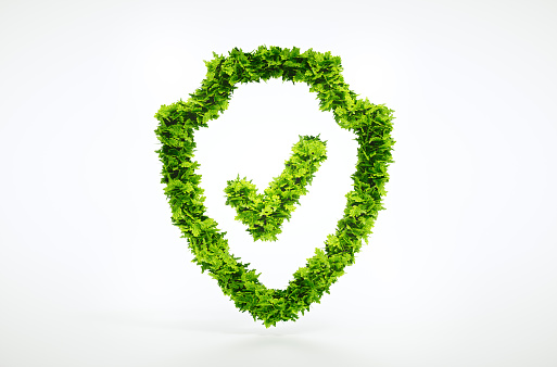 Nature protection symbol with clipping path