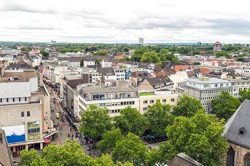 Aerial view of Dortmund, Ruhrgebiet, Germany.