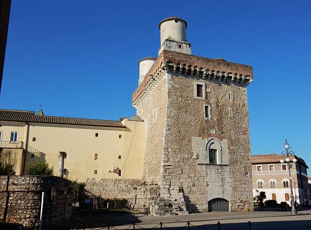 Benevento, Campania, Italy - 28 December 2015: the Fortress of the Rectors, the current headquarters of the province, as seen from Piazza Castello
