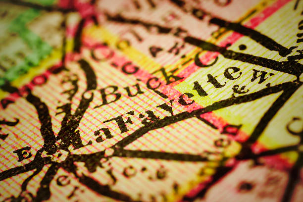 istock Lafayette, Indiana on an Antique map 506882976