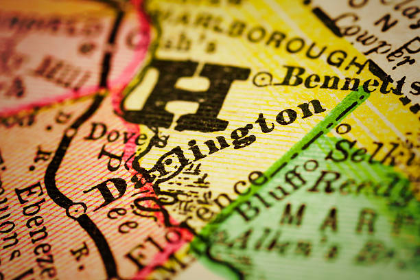 istock Darlington, South Carolina on an Antique map 506883108