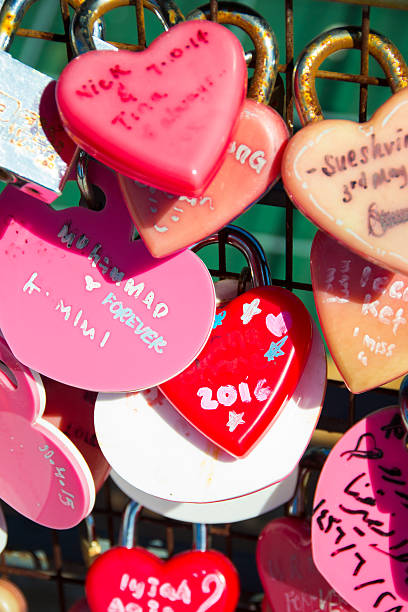 istock Heart-shaped padlocks, symbol  love and  togetherness 506883598