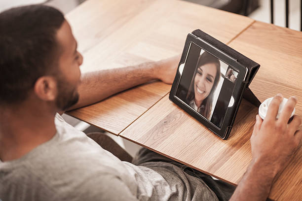 istock Video chat in a coffee shop 506885018