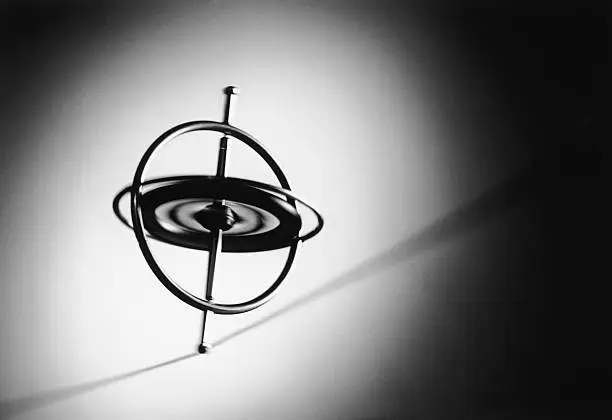 Spinning Gyroscope on Wire