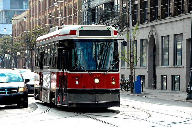 streetcar transit streetcar ttc in toronto sustainable energy toronto stock pictures, royalty-free photos & images