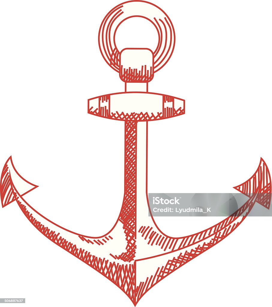 Jangkar Racing Vector Ikon Jangkar Vektor Bahari Terisolasi Putih Merah Ilustrasi Stok ...