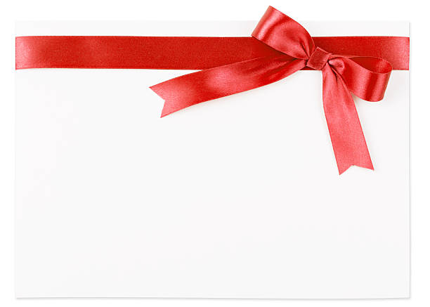 istock Red bow on a satin ribbon 506889460